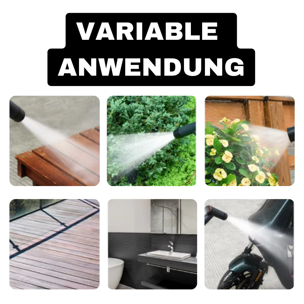 Hochdruck-Wasserpistole mit One Push Button – Kraftvoll reinigen, entspannt bedienen