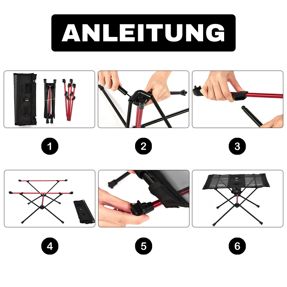 Kompakter Klapptisch für Outdoor & Camping – Schnell aufgebaut, überall einsatzbereit