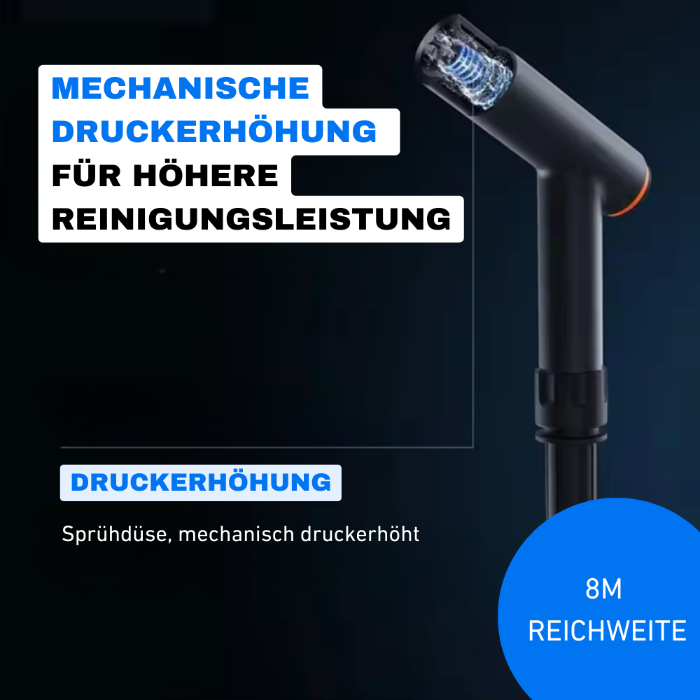 Hochdruck-Wasserpistole mit One Push Button – Kraftvoll reinigen, entspannt bedienen